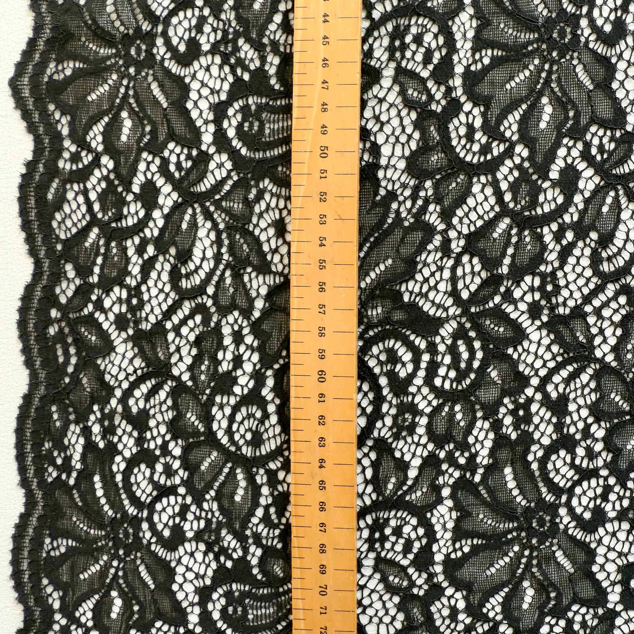 Stretchy Corded Lace - Black or navy