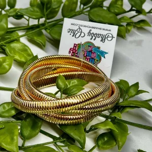Stretchy Gold 3 Strand Bracelet