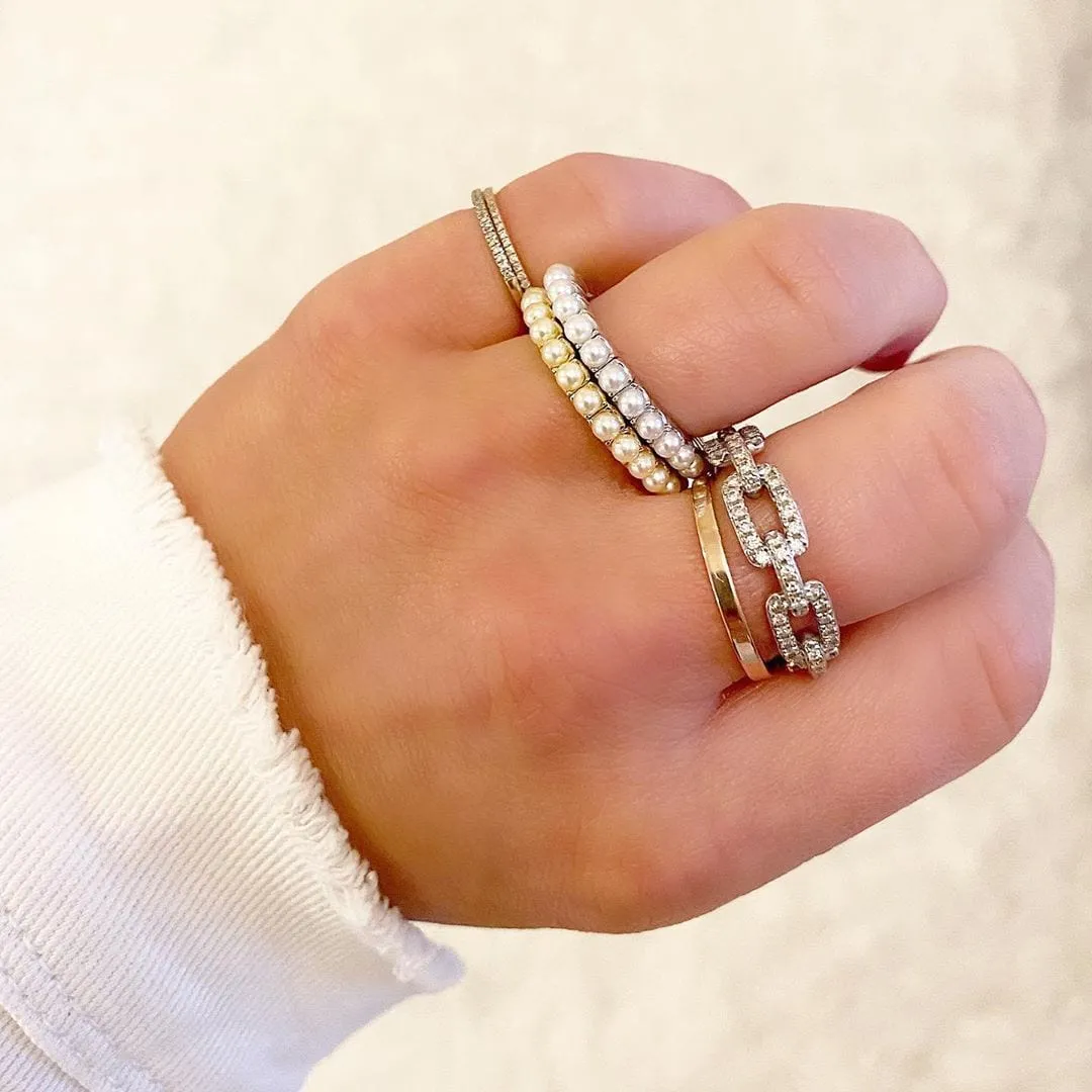 Stretchy Pearl Band Ring
