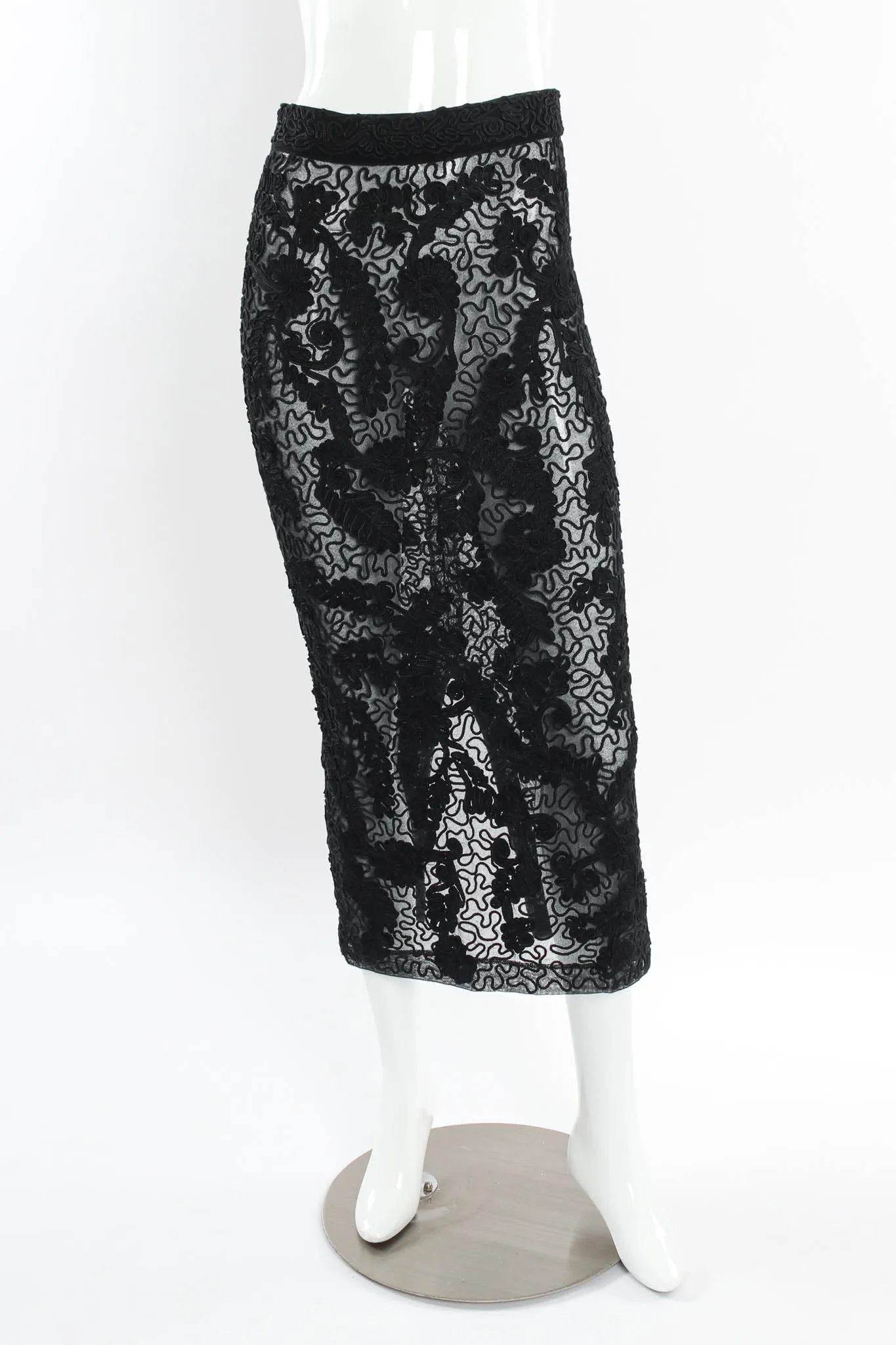 Swirl Sheer Bodysuit & Skirt Set