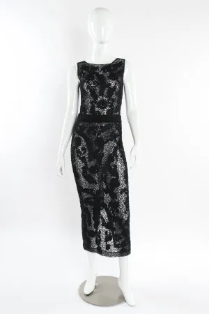 Swirl Sheer Bodysuit & Skirt Set
