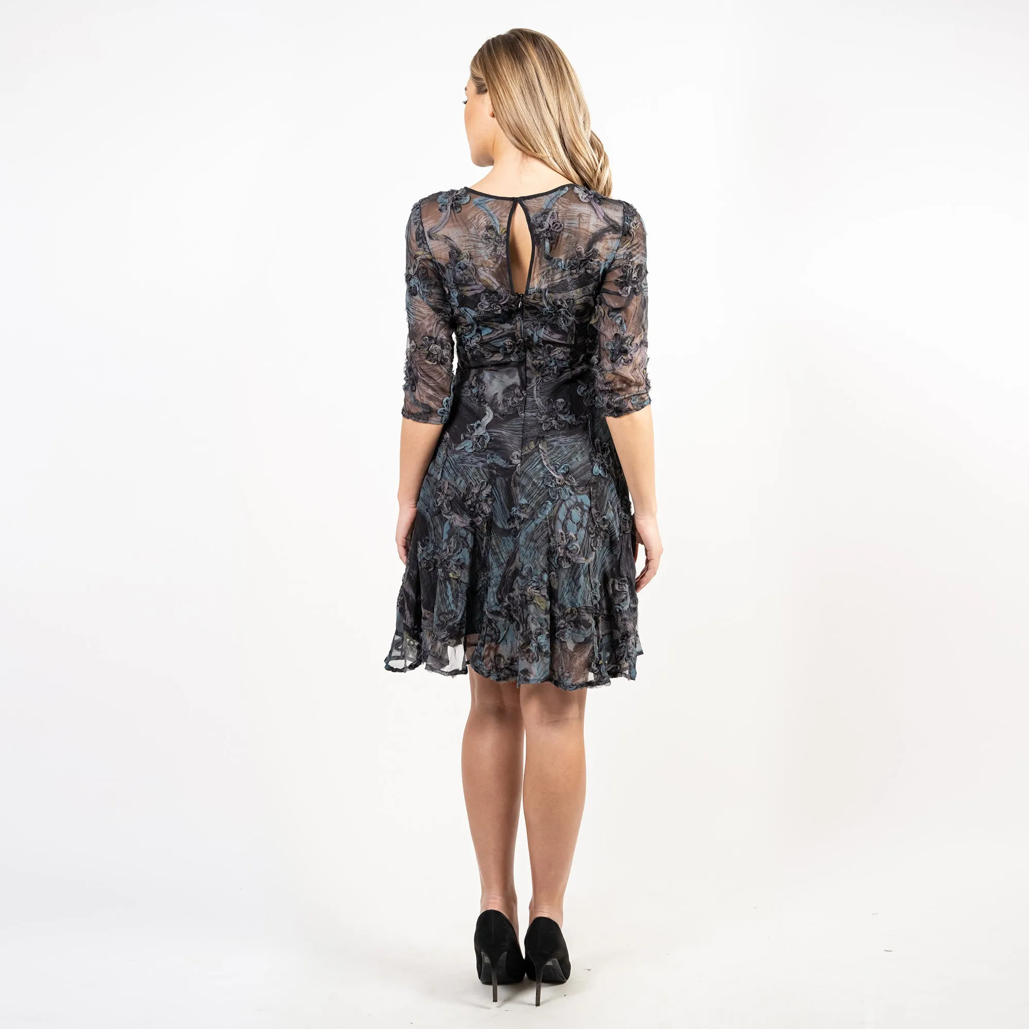 The Boat Neck Shirred Shoulder Fit & Flare Classic