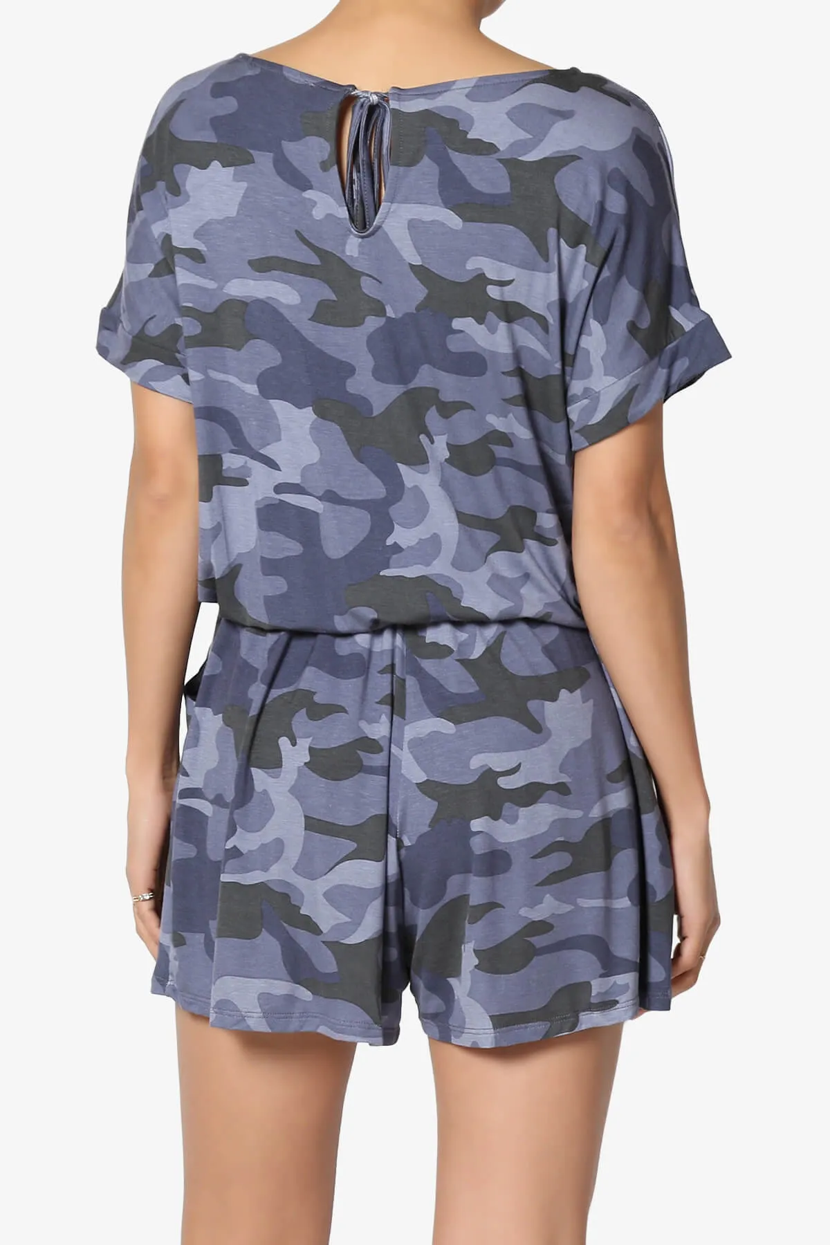 Tina Camouflage Short Sleeve Jersey Romper PLUS