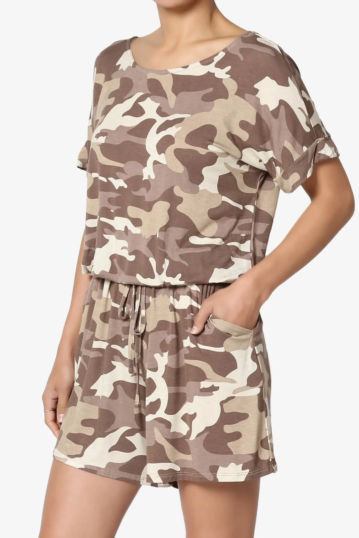 Tina Camouflage Short Sleeve Jersey Romper