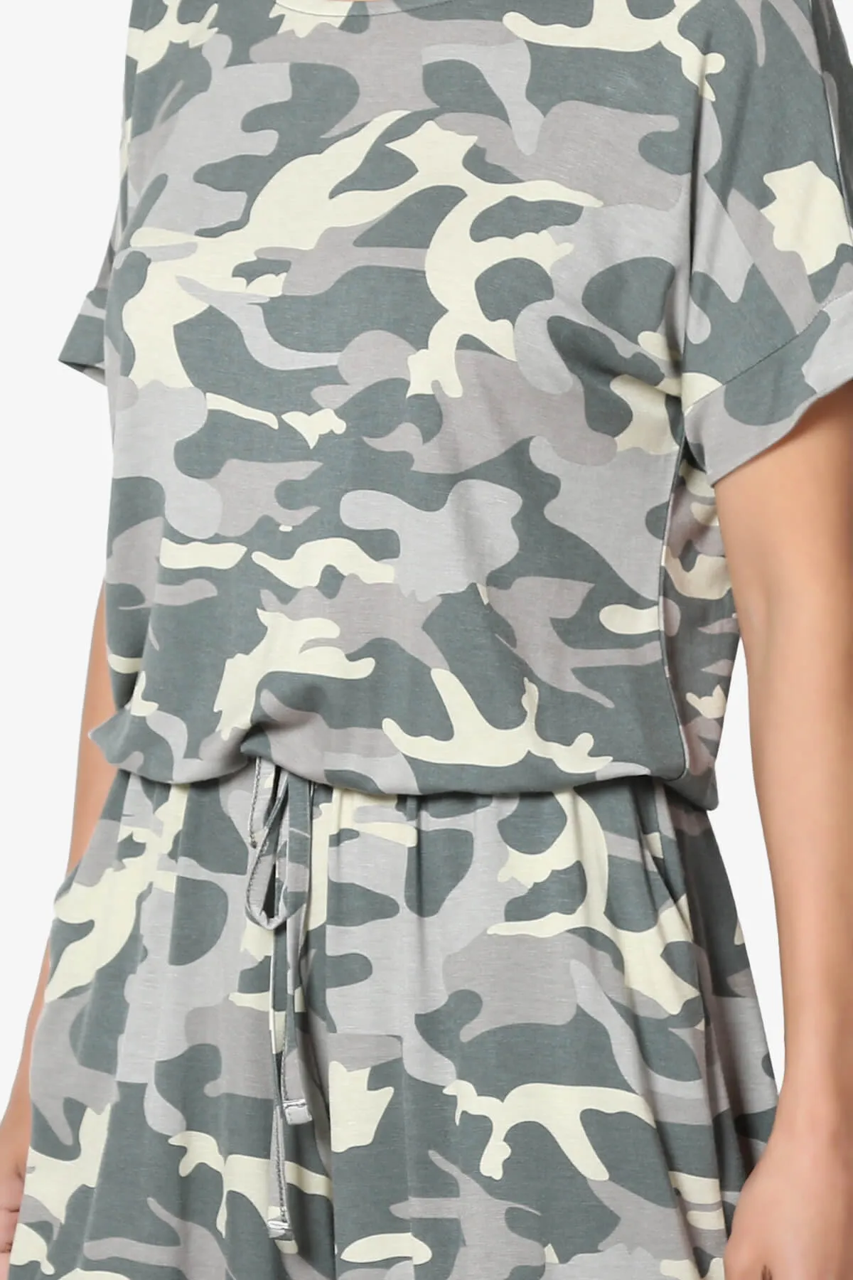 Tina Camouflage Short Sleeve Jersey Romper