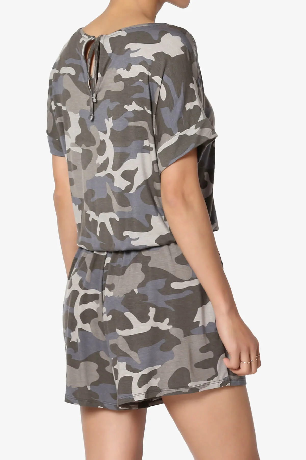 Tina Camouflage Short Sleeve Jersey Romper