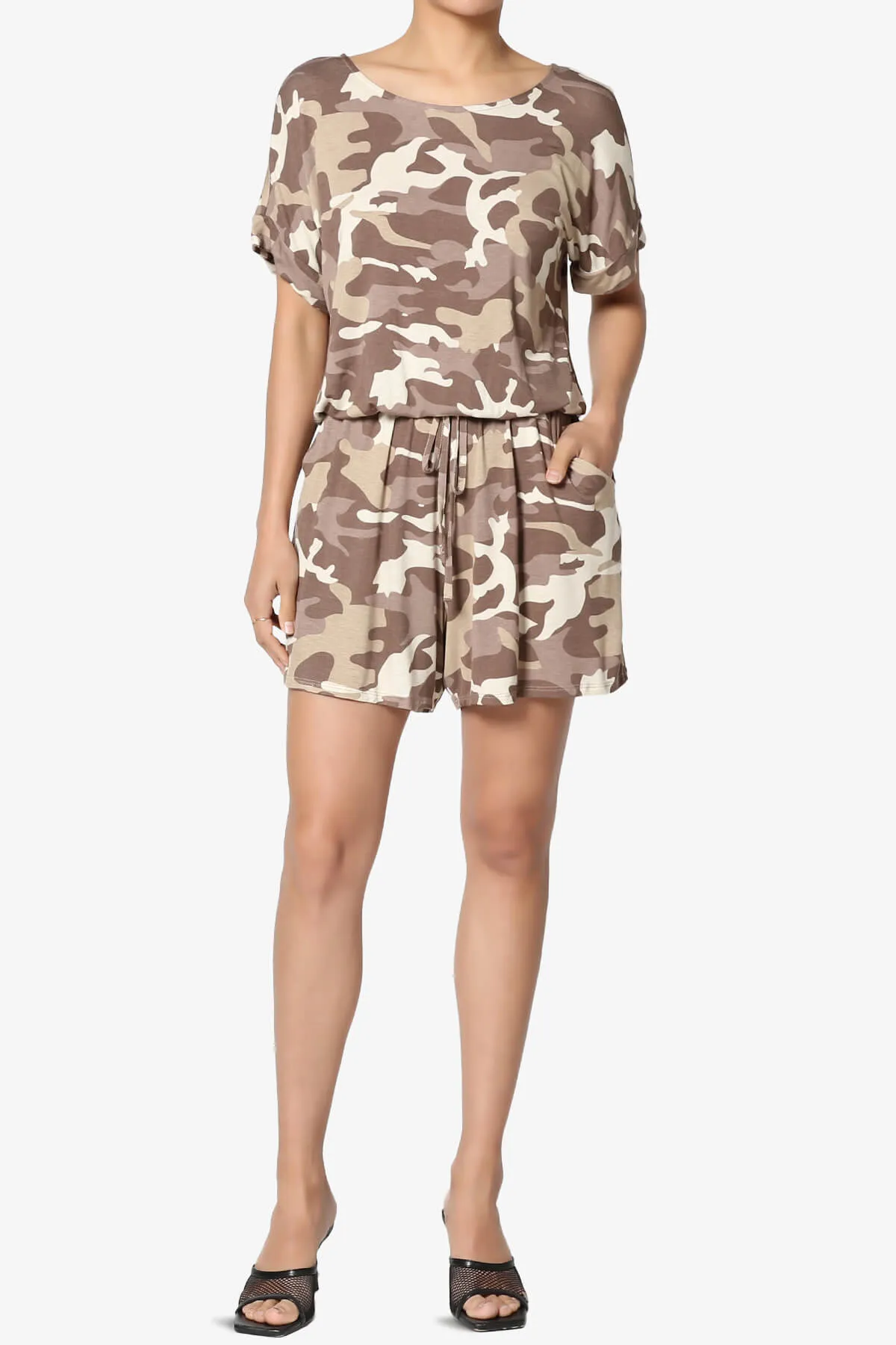 Tina Camouflage Short Sleeve Jersey Romper