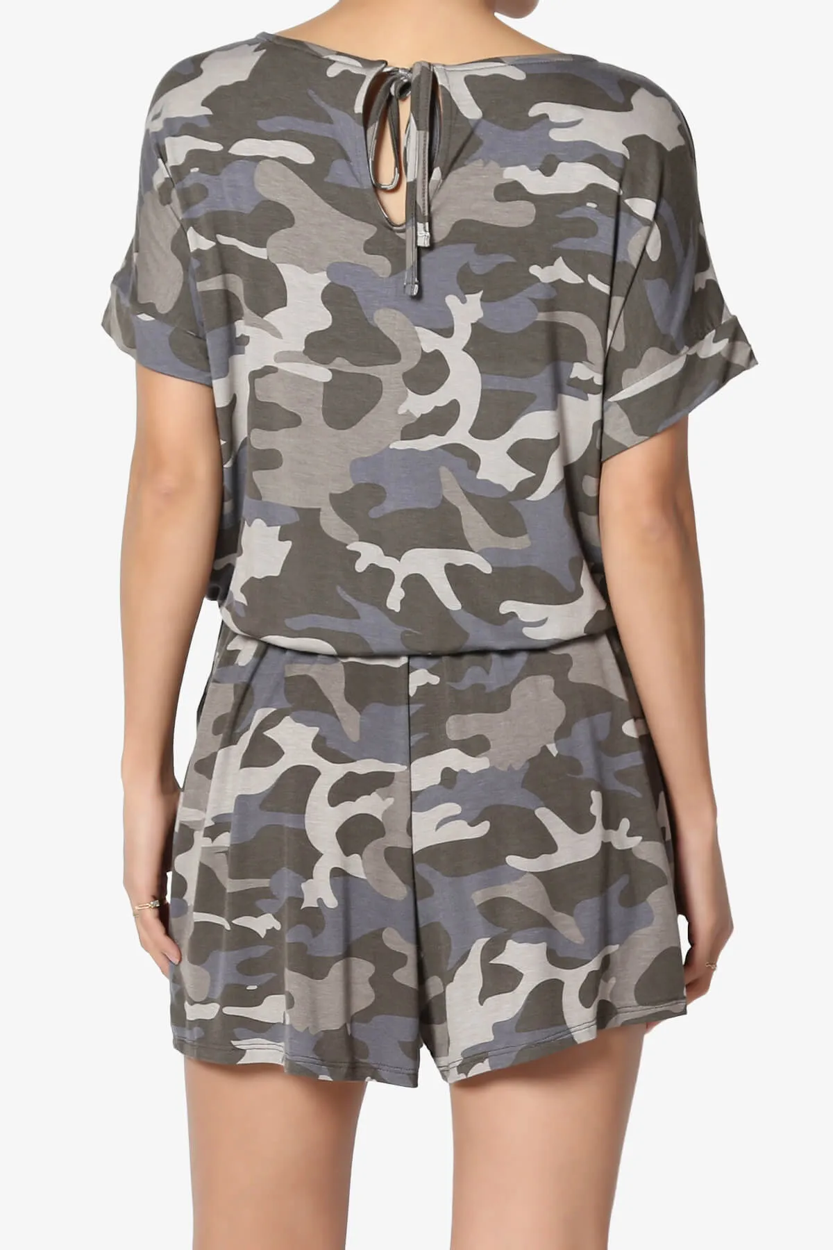 Tina Camouflage Short Sleeve Jersey Romper
