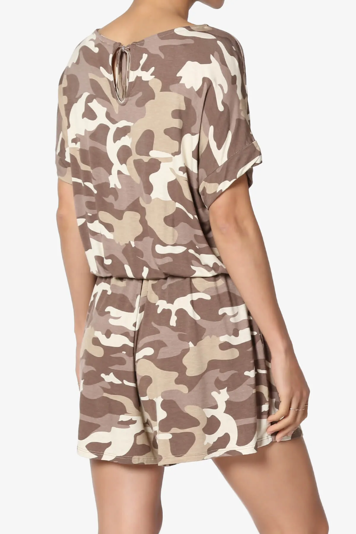 Tina Camouflage Short Sleeve Jersey Romper