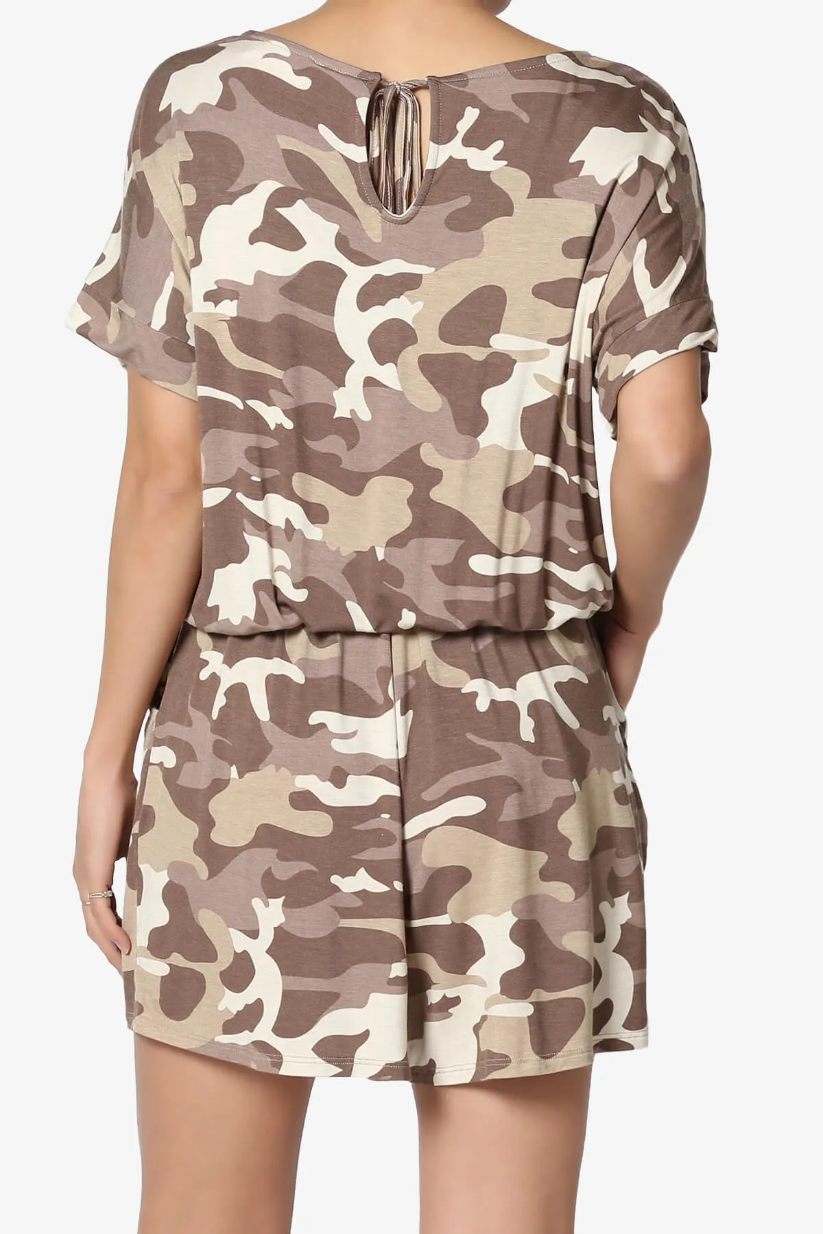 Tina Camouflage Short Sleeve Jersey Romper