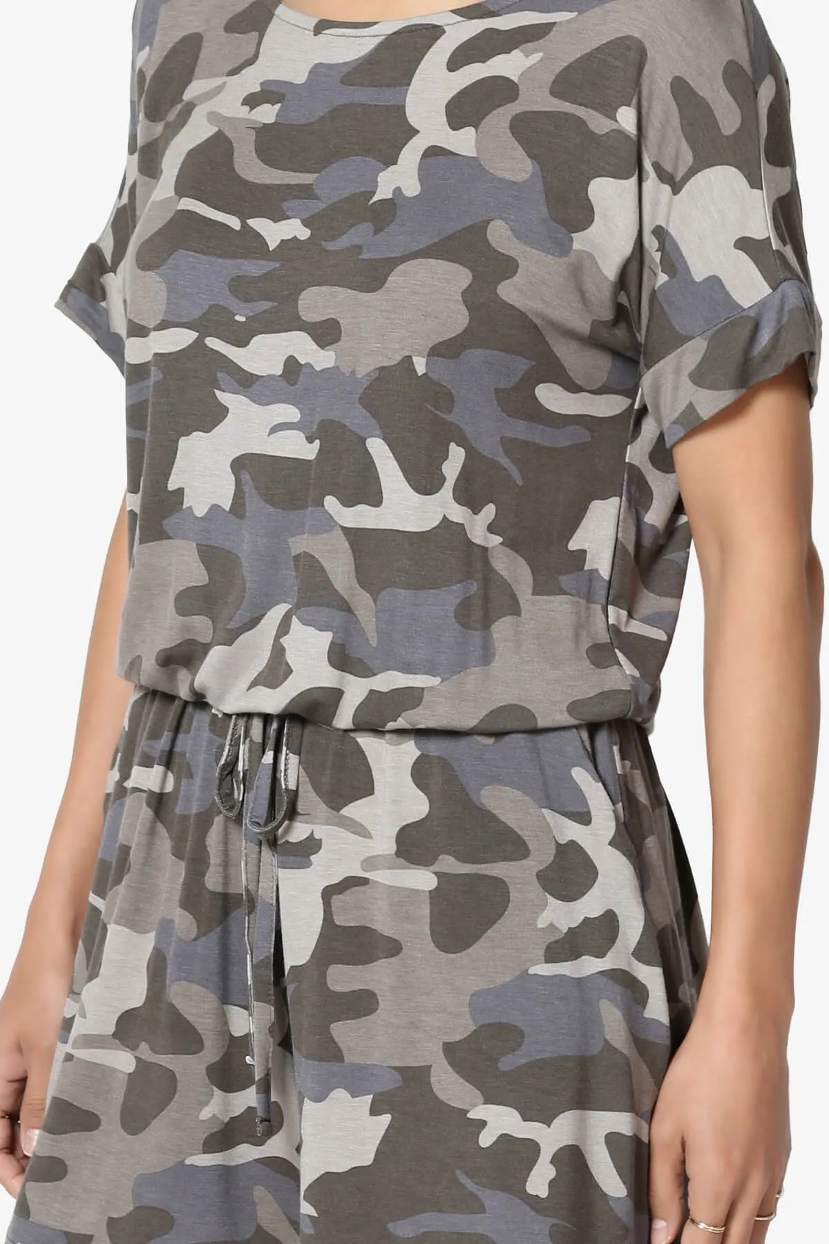Tina Camouflage Short Sleeve Jersey Romper