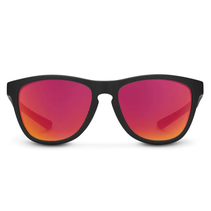 Topsail - Matte Black   Polarized Red Mirror Lenses