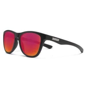 Topsail - Matte Black   Polarized Red Mirror Lenses