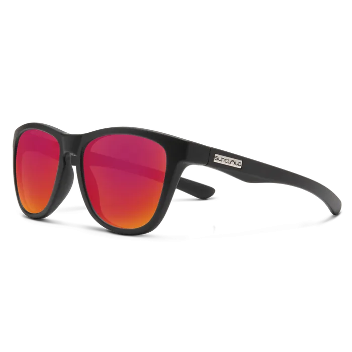 Topsail - Matte Black   Polarized Red Mirror Lenses