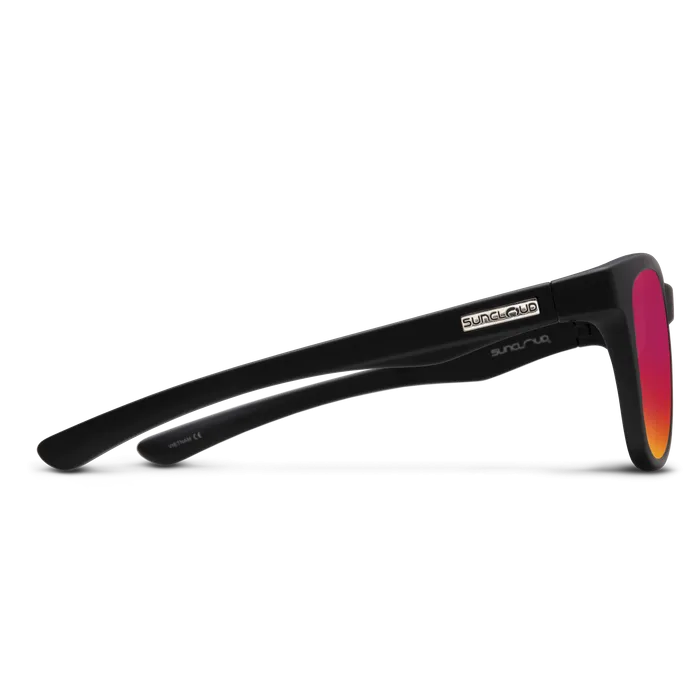 Topsail - Matte Black   Polarized Red Mirror Lenses