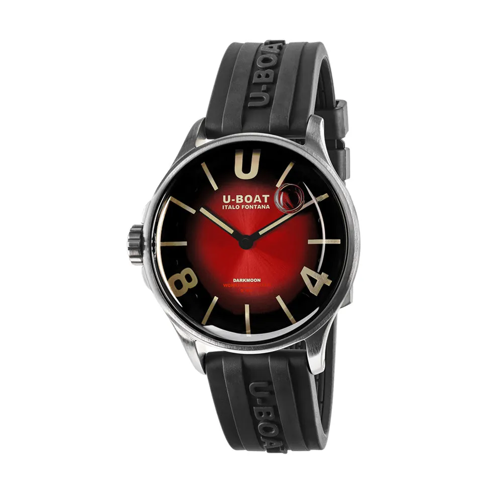 U-Boat Men's Silver Tone Case Red Dial Quartz Watch