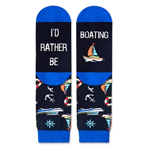 Unisex Cool Gift for Boat Owners, Boating Gifts for Boating Enthusiasts, PNautical Gifts Boating Gifts for Dads, Couples, Men Women, Boating Socks
