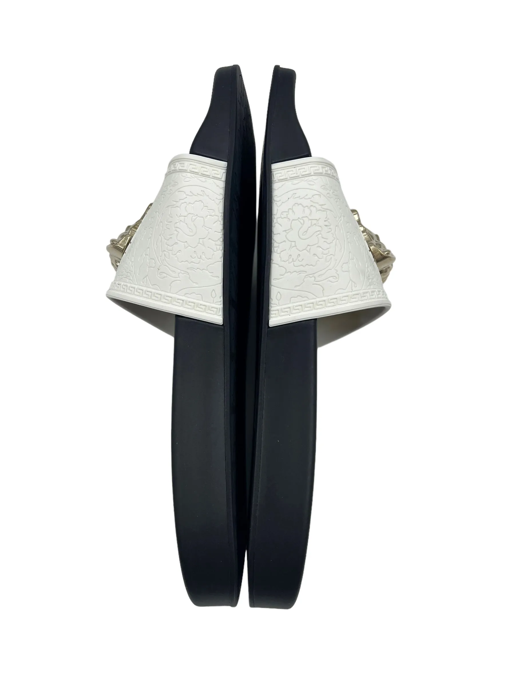 Versace Size 39 White Palazzo Pool Slides
