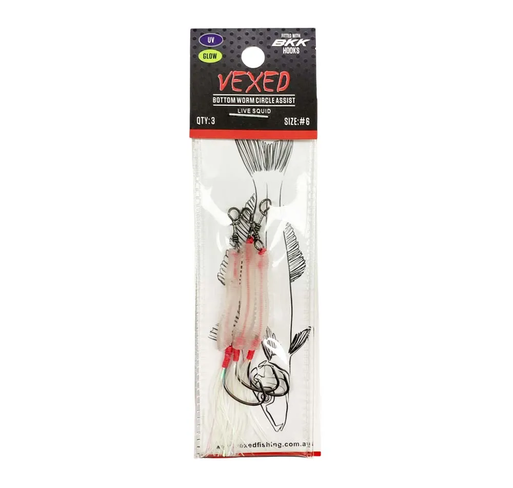 Vexed Bottom Worm Circle Assist Hooks Size #6