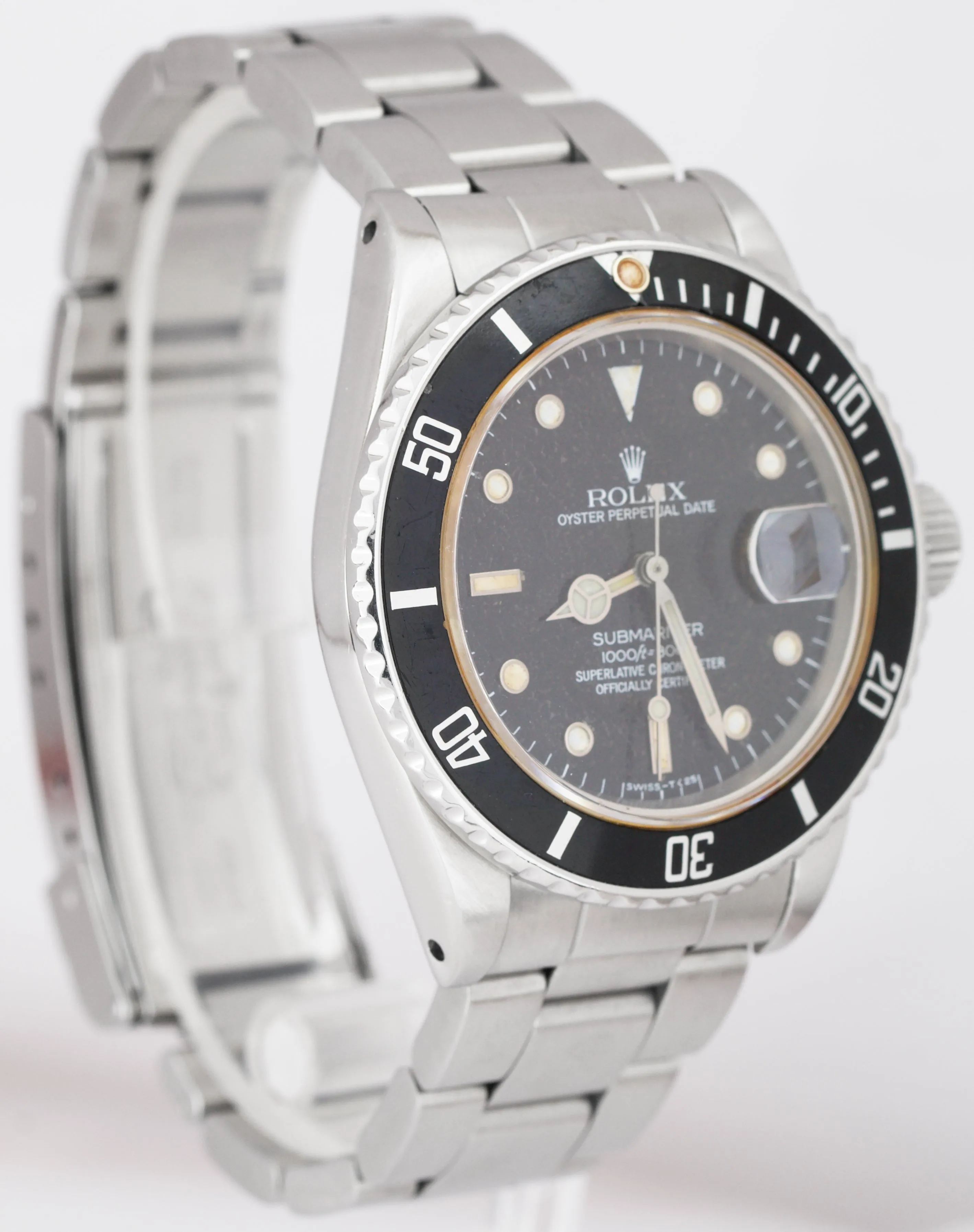 Vintage 1982 Rolex Submariner Date CREAM PATINA Stainless Steel 40mm Watch 16800
