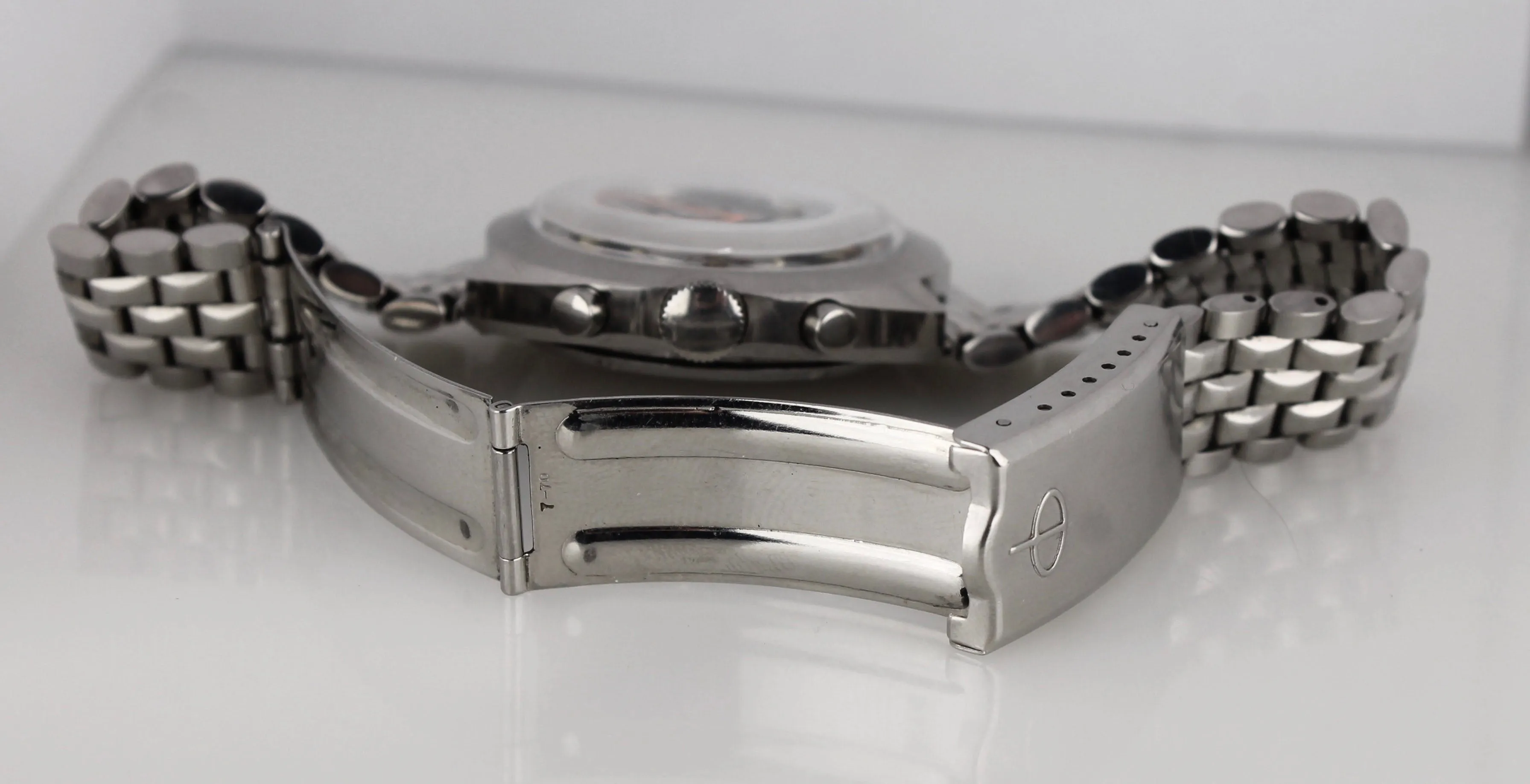 Vintage Baylor Landeron Datora Surfboard 39mm Racing Chronograph 149 Steel Watch