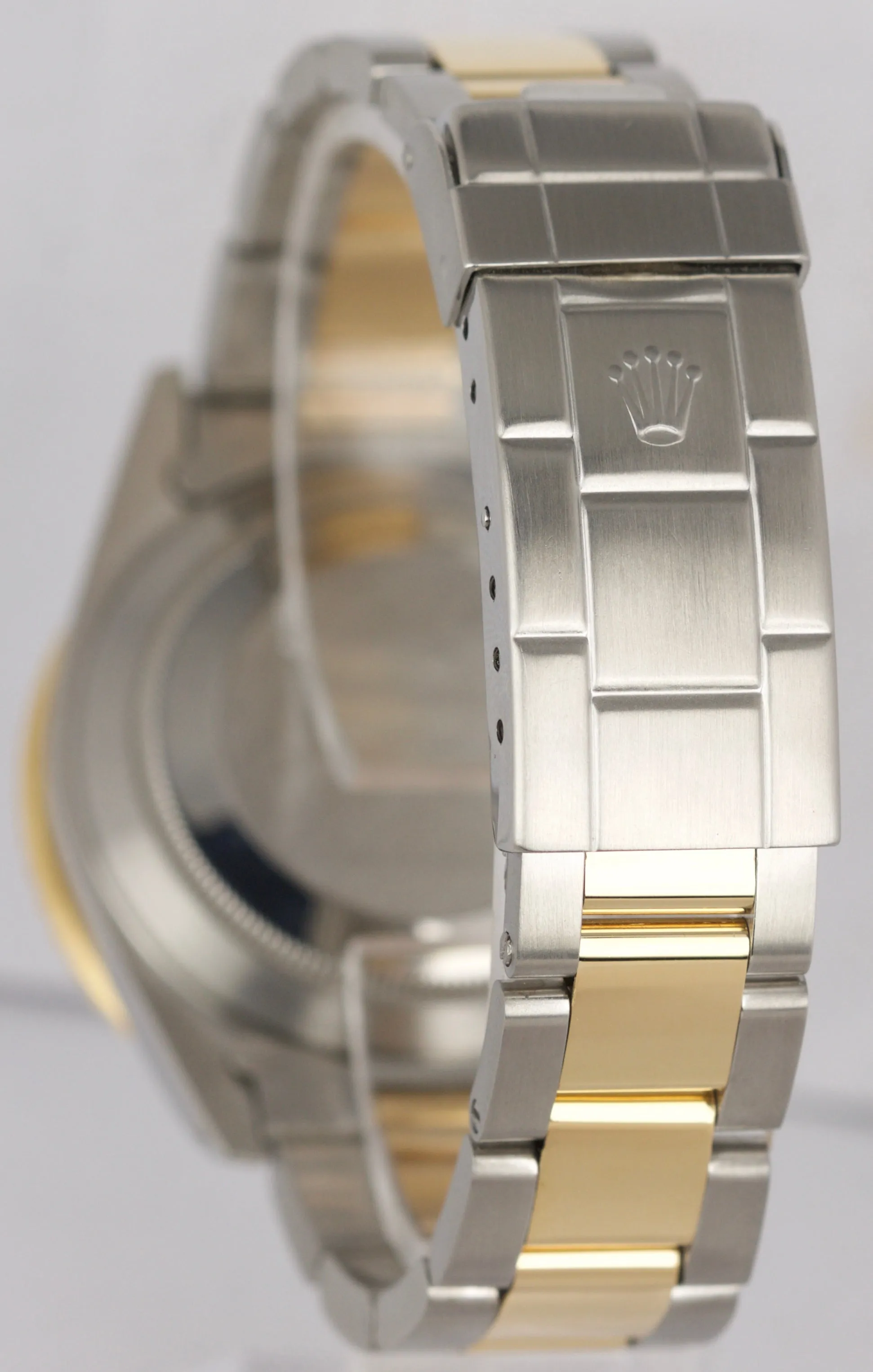 Vintage Rolex Submariner 16803 Two-Tone Gold Steel Tropical Blue 40mm Date Watch