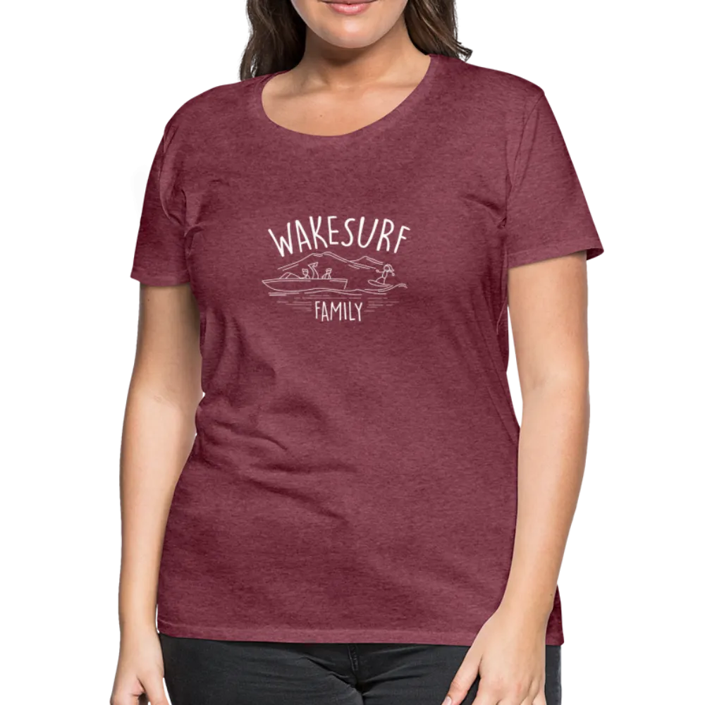 Wakesurf Family (boy) Women’s Premium T-Shirt