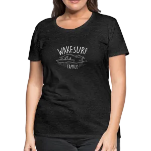 Wakesurf Family (boy) Women’s Premium T-Shirt