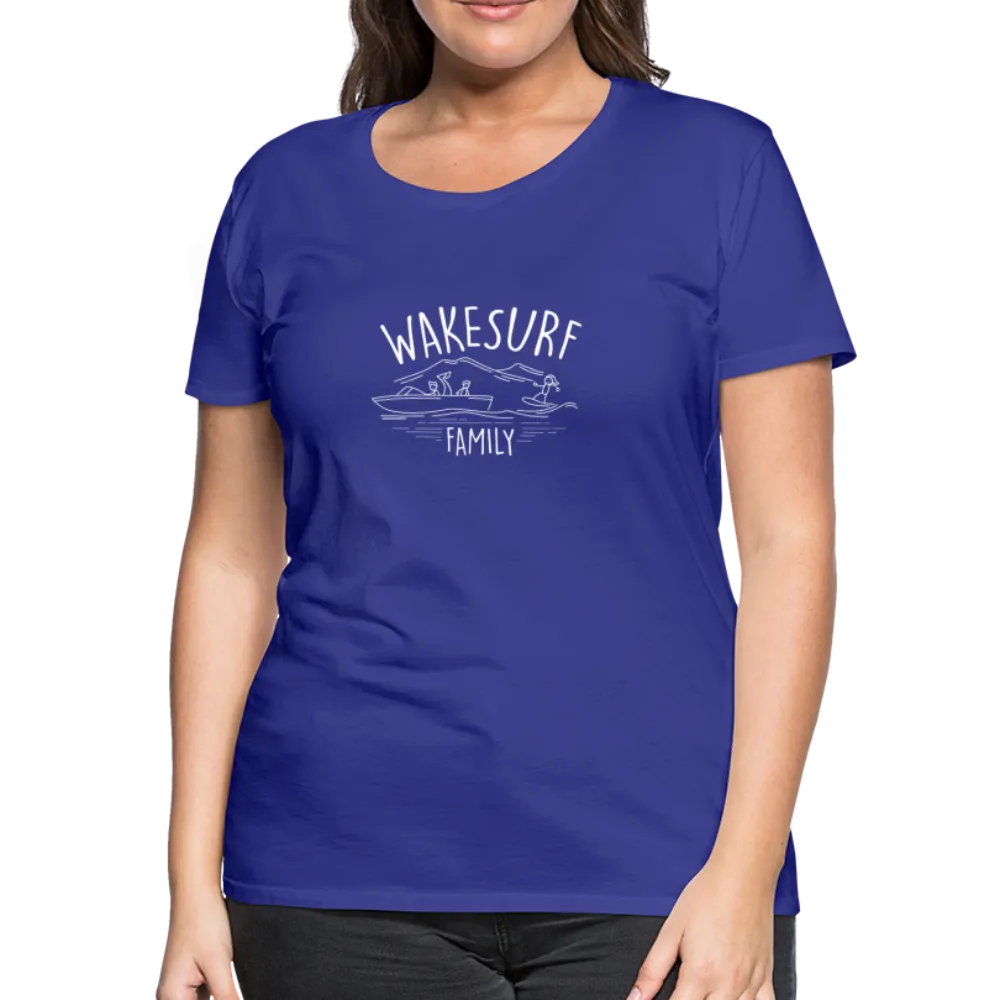 Wakesurf Family (boy) Women’s Premium T-Shirt