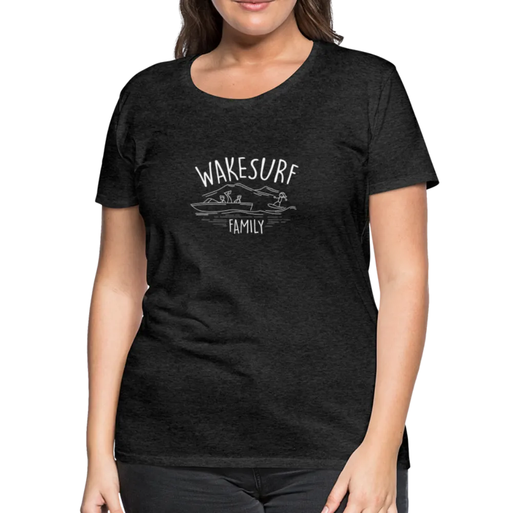 Wakesurf Family (boy) Women’s Premium T-Shirt