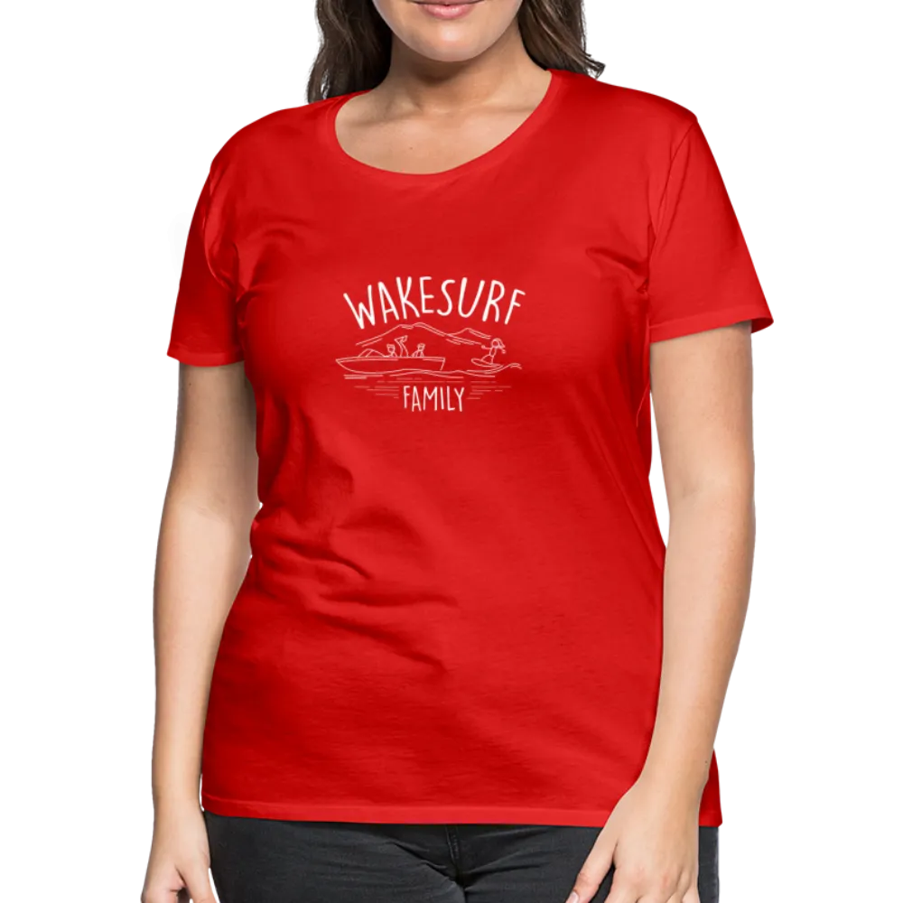 Wakesurf Family (boy) Women’s Premium T-Shirt