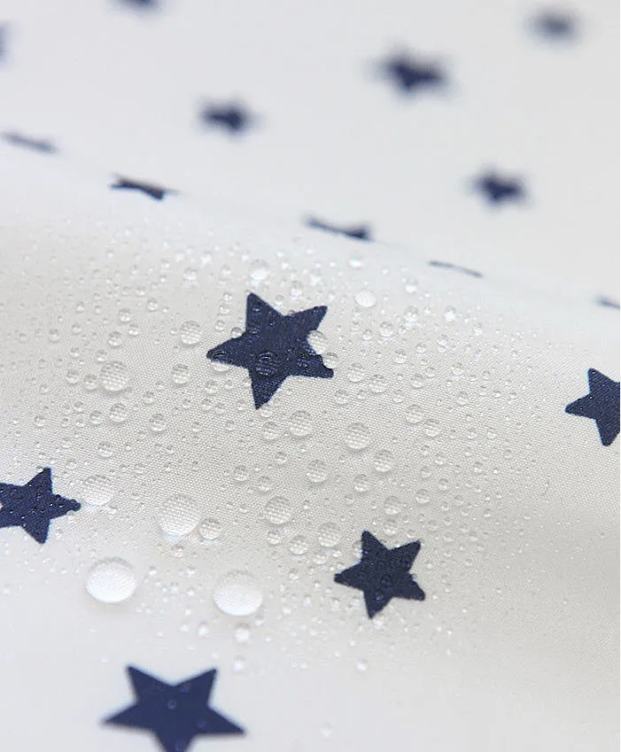 Waterproof Fabric Navy Stars on White By the Yard 47790
