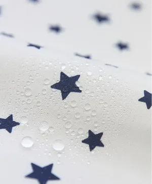 Waterproof Fabric Navy Stars on White By the Yard 47790