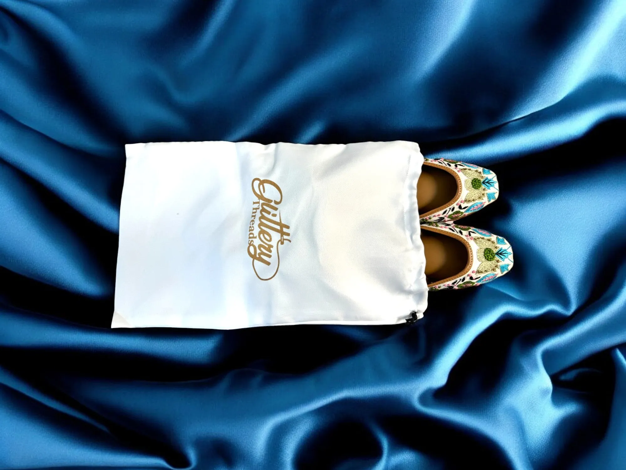 White Ethnic Punjabi Leather Jutti | Women'S Traditional Wear Mojari | Women Khussa Shoes | Indian Ballet Flats