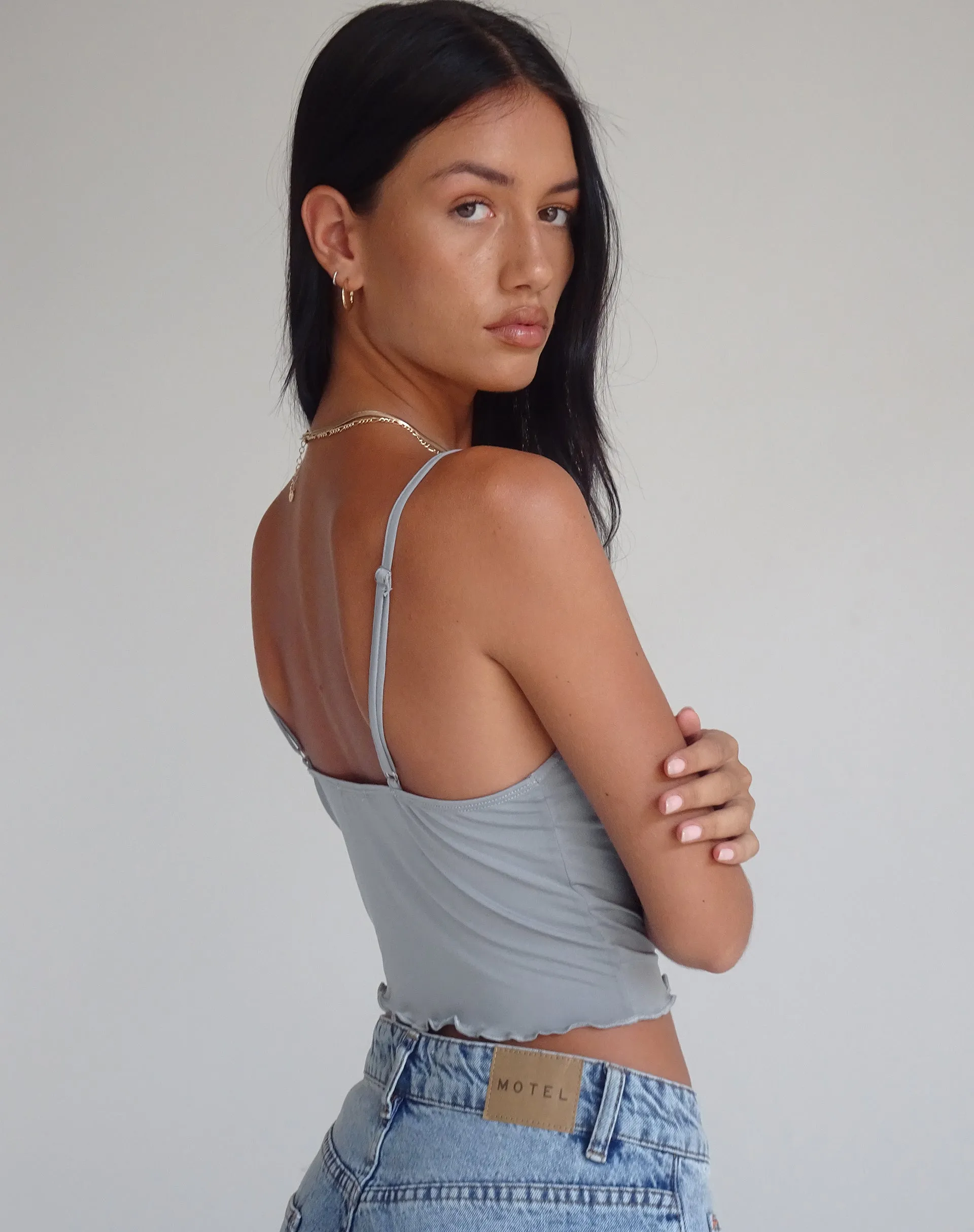 Yenika Cami Top in Slinky Grey