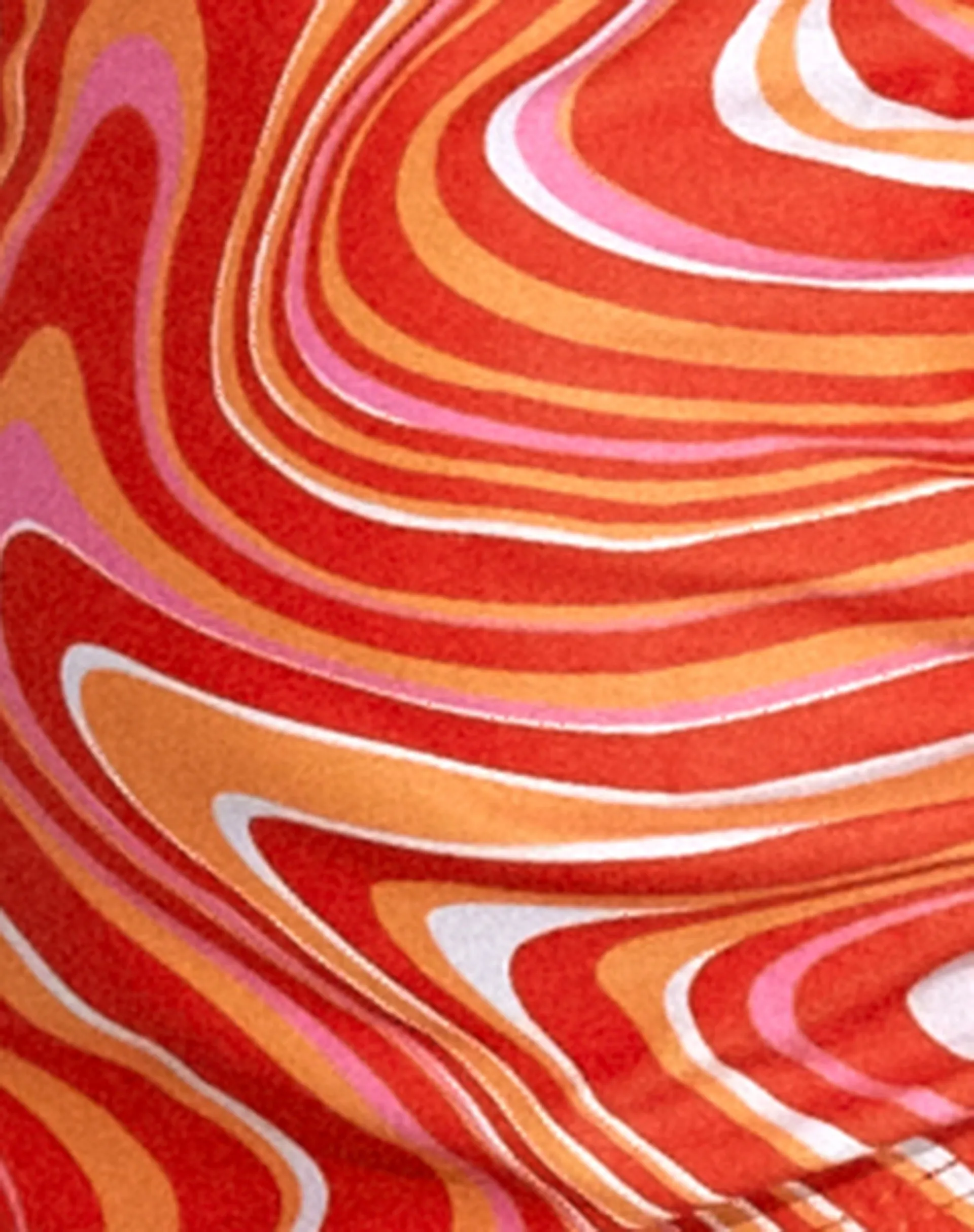 Yessy Bikini Top in 70's Ripple Tangerine