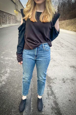 Zenana Boyfriend Cuff Jeans